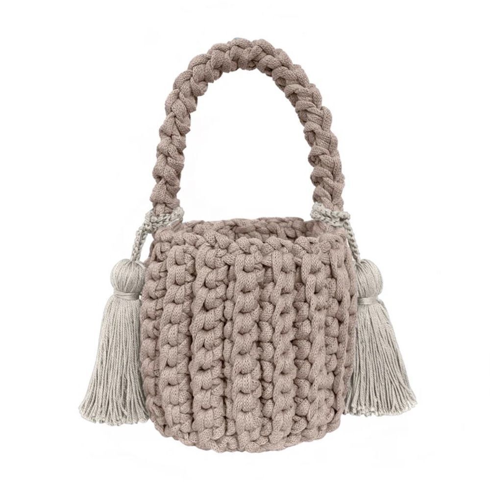 Binge Amalfi Handcrafted Tan Woven Bag - Picture 2 of 7